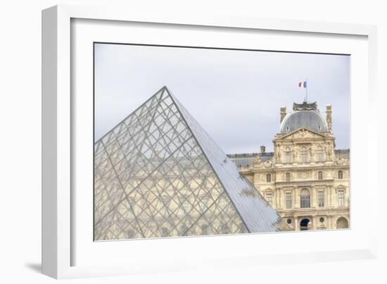 Louvre Palace And Pyramid II-Cora Niele-Framed Giclee Print