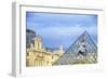 Louvre Palace And Pyramid III-Cora Niele-Framed Premium Giclee Print