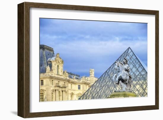 Louvre Palace And Pyramid III-Cora Niele-Framed Giclee Print