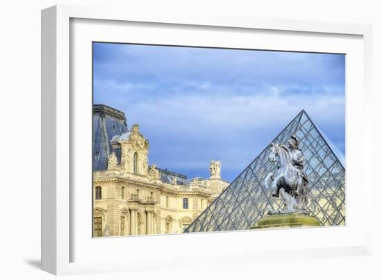 Louvre Palace And Pyramid III-Cora Niele-Framed Giclee Print