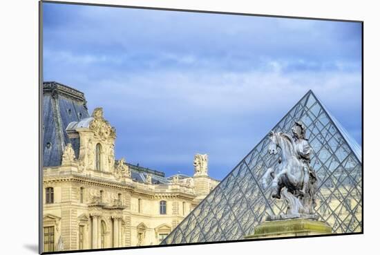 Louvre Palace And Pyramid III-Cora Niele-Mounted Giclee Print