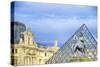 Louvre Palace And Pyramid III-Cora Niele-Stretched Canvas