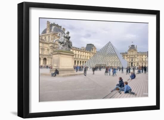 Louvre Palace And Pyramid IV-Cora Niele-Framed Giclee Print