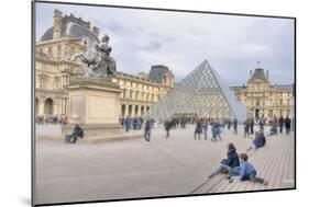 Louvre Palace And Pyramid IV-Cora Niele-Mounted Giclee Print