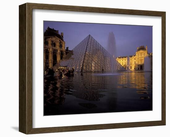 Louvre Pyramid, Paris, France-David Barnes-Framed Premium Photographic Print