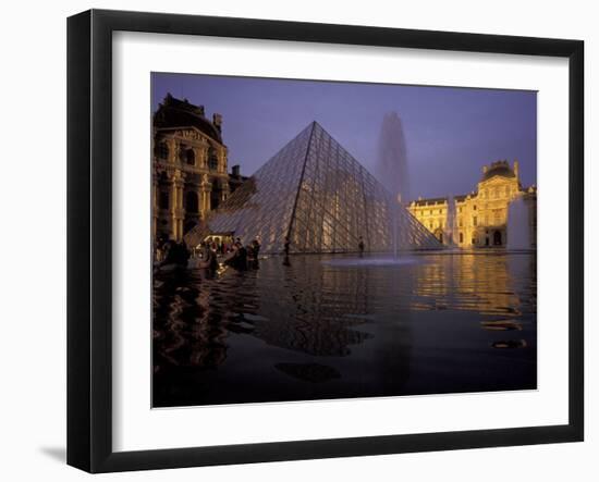 Louvre Pyramid, Paris, France-David Barnes-Framed Premium Photographic Print