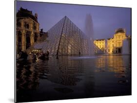 Louvre Pyramid, Paris, France-David Barnes-Mounted Premium Photographic Print