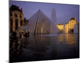 Louvre Pyramid, Paris, France-David Barnes-Mounted Photographic Print