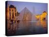 Louvre Pyramid, Paris, France-David Barnes-Stretched Canvas