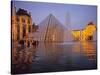 Louvre Pyramid, Paris, France-David Barnes-Stretched Canvas