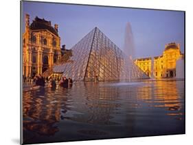 Louvre Pyramid, Paris, France-David Barnes-Mounted Premium Photographic Print