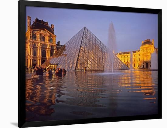 Louvre Pyramid, Paris, France-David Barnes-Framed Photographic Print