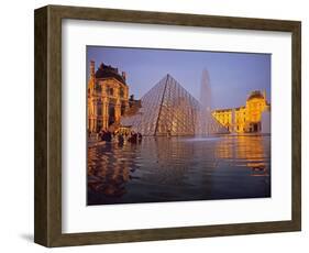 Louvre Pyramid, Paris, France-David Barnes-Framed Photographic Print