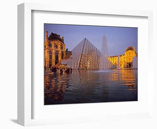 Louvre Pyramid, Paris, France-David Barnes-Framed Photographic Print