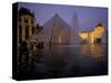 Louvre Pyramid, Paris, France-David Barnes-Stretched Canvas