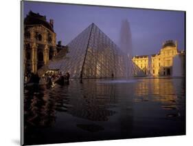 Louvre Pyramid, Paris, France-David Barnes-Mounted Photographic Print