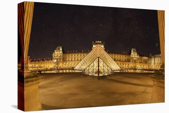 Louvre Pyramid, Paris, France-Sebastien Lory-Stretched Canvas