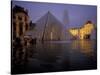 Louvre Pyramid, Paris, France-David Barnes-Stretched Canvas