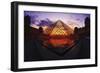 Louvre Pyramide at Sunset, Paris, France, Europe-G & M Therin-Weise-Framed Photographic Print