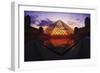 Louvre Pyramide at Sunset, Paris, France, Europe-G & M Therin-Weise-Framed Photographic Print