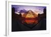 Louvre Pyramide at Sunset, Paris, France, Europe-G & M Therin-Weise-Framed Photographic Print