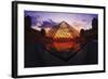 Louvre Pyramide at Sunset, Paris, France, Europe-G & M Therin-Weise-Framed Photographic Print