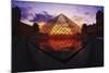 Louvre Pyramide at Sunset, Paris, France, Europe-G & M Therin-Weise-Mounted Photographic Print