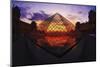 Louvre Pyramide at Sunset, Paris, France, Europe-G & M Therin-Weise-Mounted Photographic Print