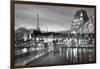 Louvre with Eiffel Tower Vista #2-Alan Blaustein-Framed Premium Photographic Print