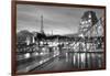 Louvre with Eiffel Tower Vista #2-Alan Blaustein-Framed Photographic Print