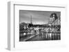 Louvre with Eiffel Tower Vista #2-Alan Blaustein-Framed Premium Photographic Print