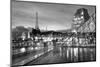 Louvre with Eiffel Tower Vista #2-Alan Blaustein-Mounted Premium Photographic Print