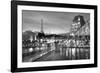 Louvre with Eiffel Tower Vista #2-Alan Blaustein-Framed Photographic Print