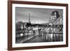 Louvre with Eiffel Tower Vista #2-Alan Blaustein-Framed Photographic Print