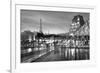 Louvre with Eiffel Tower Vista #2-Alan Blaustein-Framed Photographic Print