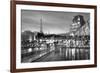 Louvre with Eiffel Tower Vista #2-Alan Blaustein-Framed Photographic Print