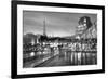 Louvre with Eiffel Tower Vista #2-Alan Blaustein-Framed Photographic Print