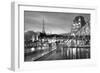 Louvre with Eiffel Tower Vista #2-Alan Blaustein-Framed Photographic Print