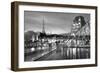 Louvre with Eiffel Tower Vista #2-Alan Blaustein-Framed Photographic Print