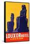 Louxor Hotel Luggage Label-Z-Framed Stretched Canvas