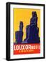 Louxor Hotel Luggage Label-Z-Framed Art Print