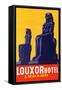 Louxor Hotel Luggage Label-Z-Framed Stretched Canvas