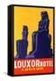 Louxor Hotel Luggage Label-Z-Framed Stretched Canvas