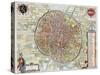 Lovanium, Map of Louvain-Jan Blaeu-Stretched Canvas