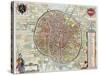 Lovanium, Map of Louvain-Jan Blaeu-Stretched Canvas