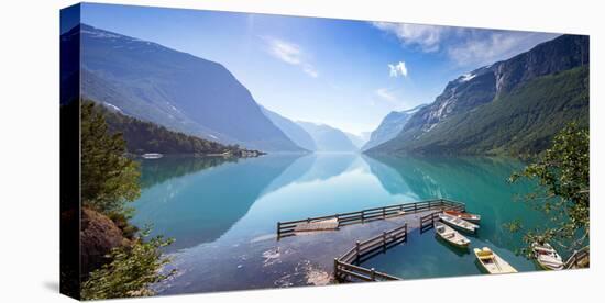 Lovatnet Lake, Norway, Panoramic View-Bogomyako-Stretched Canvas