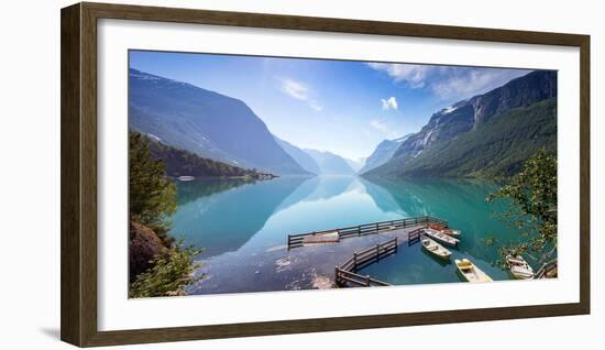 Lovatnet Lake, Norway, Panoramic View-Bogomyako-Framed Photographic Print