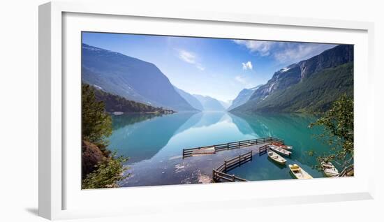 Lovatnet Lake, Norway, Panoramic View-Bogomyako-Framed Photographic Print