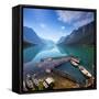 Lovatnet Lake, Norway, Panoramic View-Bogomyako-Framed Stretched Canvas