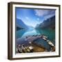 Lovatnet Lake, Norway, Panoramic View-Bogomyako-Framed Photographic Print